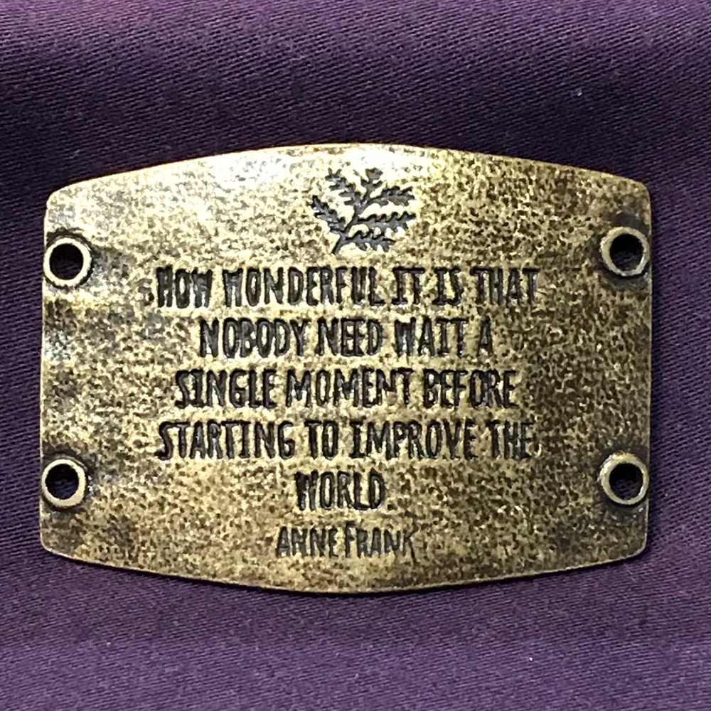 New Lenny & Eva large sentiment, Anne Frank